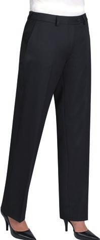 AURA Trouser (Black) Straight leg profile.