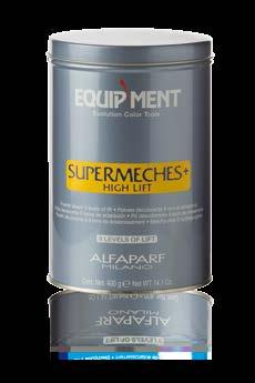 SUPERMECHES+ NO AMMONIA AMMONIA-FREE BLEACHING POWDER For the more discerning customers, who are looking for ammonia-free products. LIGHTENING 7 tones in 50 minutes.