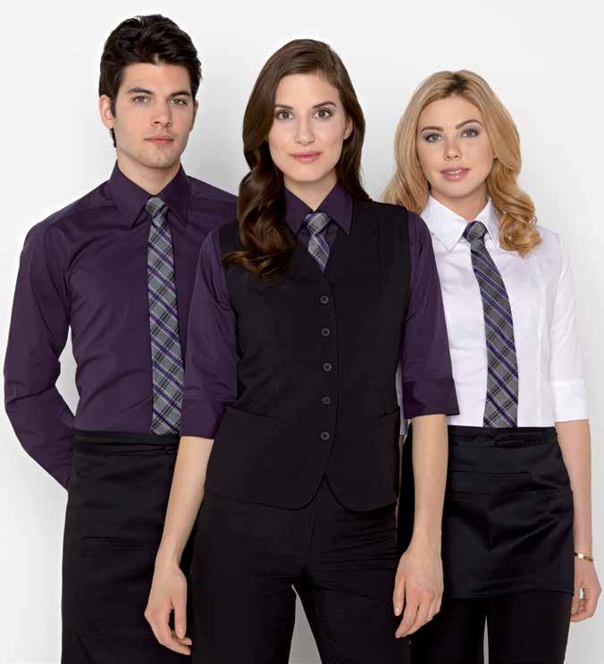 EUROPEAN-DESIGNED TIE One size (2013-2) 16 MEN S FLEX SHIRT Classic cut, 1 breast pocket, adjustable cuffs, long sleeves, 61% polyester, 36% cotton, 3% spandex, washable. Eggplant.