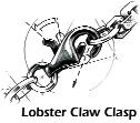 Sturdy lobster claw clasps are used on all chains, cords and bracelets.