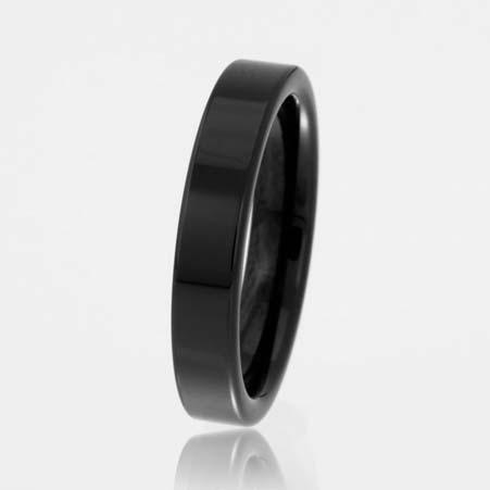 Security Jewelers Tungsten 8.3mm Faceted Domed Band with Black Enamel Inlays Size 9.5 Ring Size 9.5