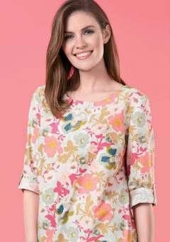 Place on fold Fold 14-16 12-14 10-12 FLORAL TUNIC BACK CUT ONE ON FOLD Place on fold 30 31 32 33 10-12 12-14 14-16 FLORAL TUNIC HEM FACING CUT TWO ON FOLD Fold Fold 10-12 12-14 14-16 FLORAL TUNIC