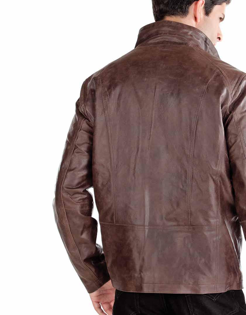 New Leather Jacket Distressed nappa. Quilted thermal insulation.
