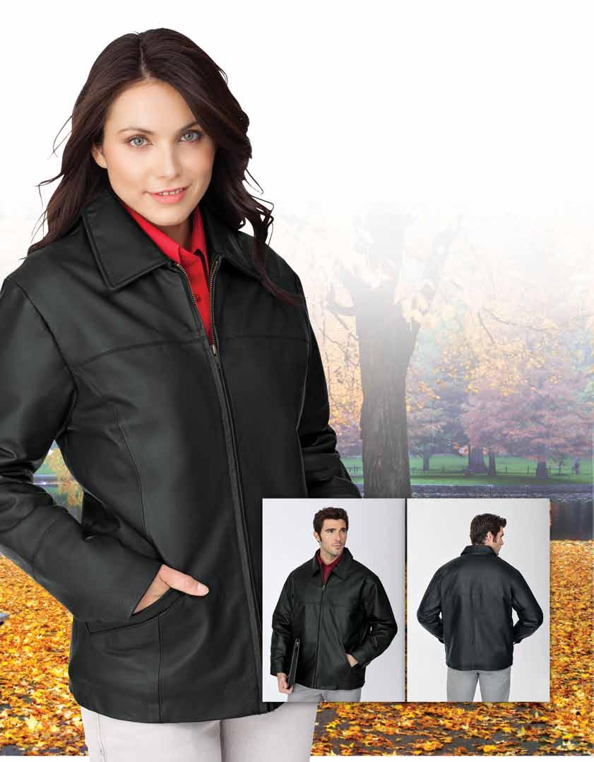Nappa Leather Jacket Nappa leather outer shell. Diamond quilted 3 1/4 oz. thermal lined body and sleeves. Two front slash pockets.