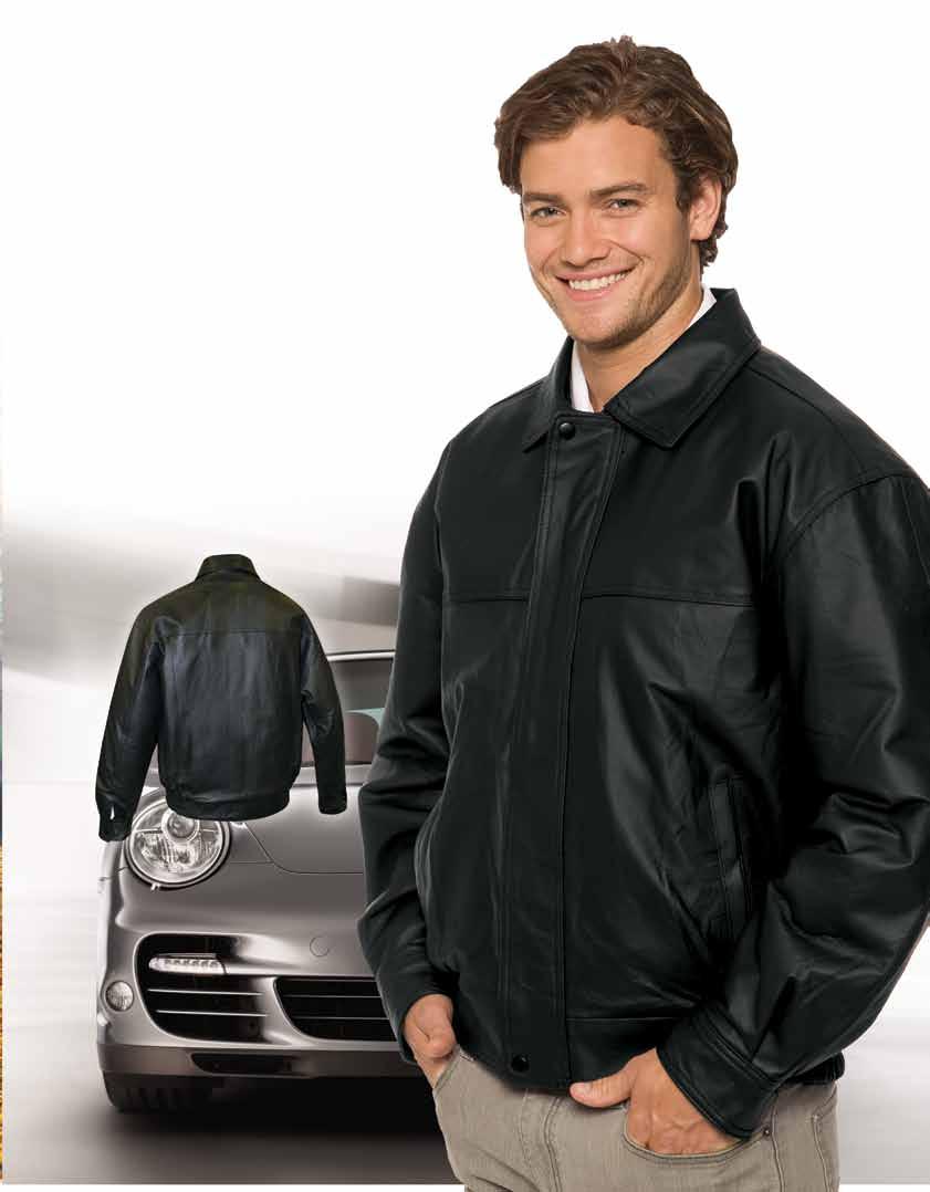 Nappa Leather Bomber Jacket Nappa leather outer shell. Polar fleece upper lining with 3 oz. quilted nylon lining in lower body and sleeves.
