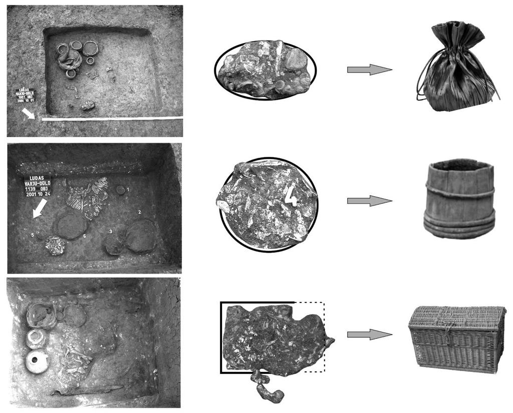 Examples of deposition of cremated human remains and its hypothetical interpretations.