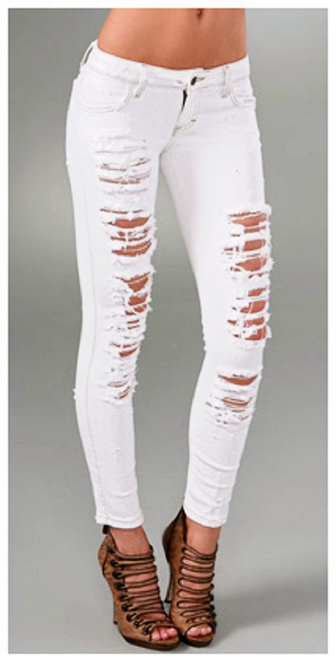 Siwy Hannah Slim Crop Jean (White) www.shopbop.