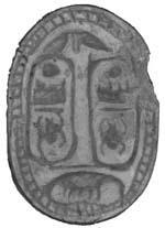 The goddess Bastet is mentioned, indicating the scarab was made when this