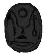 Scarab inscribed with "Happy New Year" and having a djed and nefer sign on the back