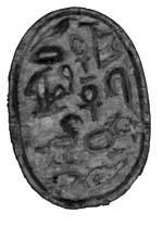 Private name scarab seal which reads: "Sa Neb, seal bearer of the king, sole