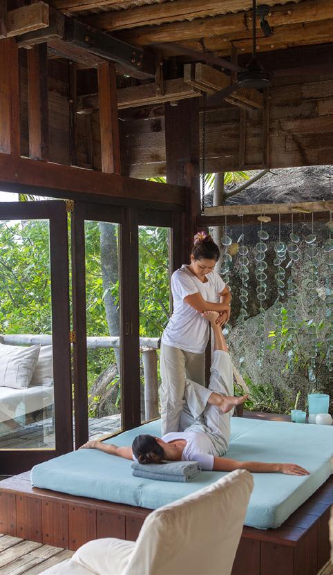HOLISTIC THERAPIES TRADITIONAL THAI MASSAGE Traditional Thai Massage is also known as Yoga Massage as the body weight of the therapist is used to apply pressure and supported stretches, similar to