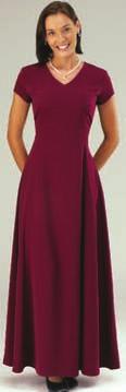 Satin Cap Sleeve V-Neck Satin Polyester (with tie back and back zipper). #206 $59.