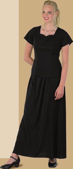 Floor Length Concert Skirt 100% Polyester Stretch Knit in easy care matte jersey knit.