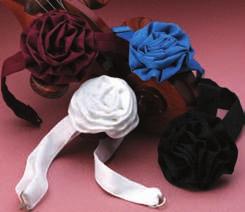 A. Poly Satin Rosette Ties Available in royal, maroon, black, white, red (not shown). #950 $7.95 B.