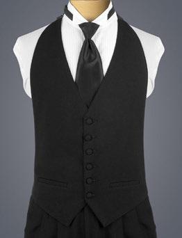 CLASSIC VESTS CLASSIC CUMMERBUND Black Backless A backless, black vest with a six