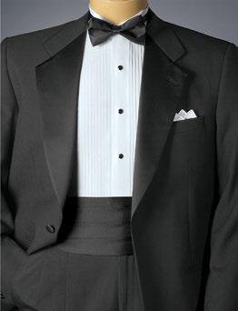 with a matching piqúe formal shirt (specify 36W); typically worn with a black
