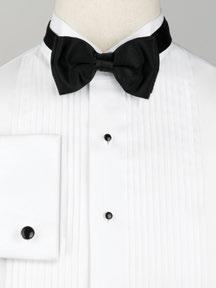 FORMAL SHIRTS 85W White Wing Collar with 1/4 pleats & barrel cuff 86W White Laydown Collar with 1/4 pleats & barrel cuff 36W White Pique Wing