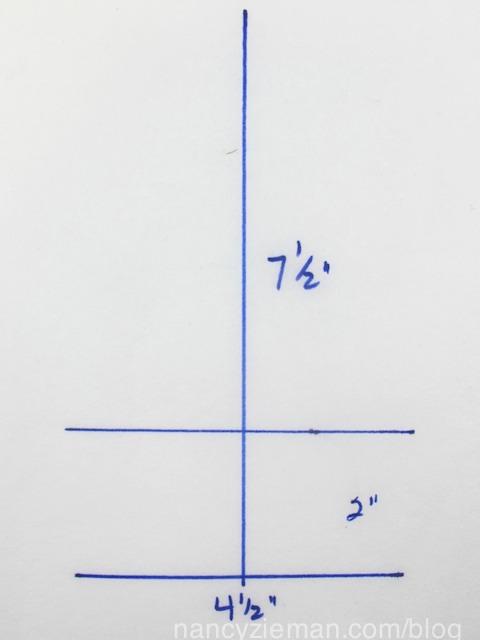 line. Measure 2 above the 4-1/2 line and draw another 4-1/2 horizontal line. Connect the outer edges.