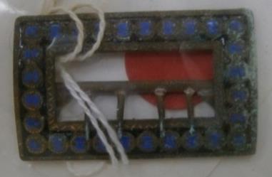 Blue and Black Enamel Belt Buckle, 19 th or early 20 th century Gift of Mrs. Edward Wynkoop; 999.75.