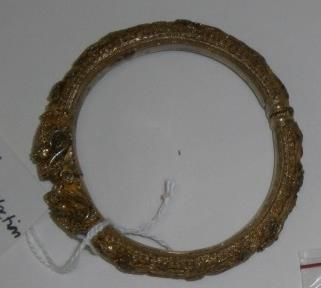 Bangle Bracelet, 19 th or early 20 th century Gold with filigree animal heads Transfer from Baker Library Special Collections
