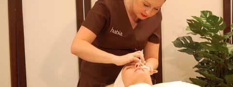 Habia Outcome 2: Be able to provide basic skin care treatments (continued) Moisturise: Decant with spatula, warm in hands and apply in upward motion over entire face, gentle strokes, tissue excess