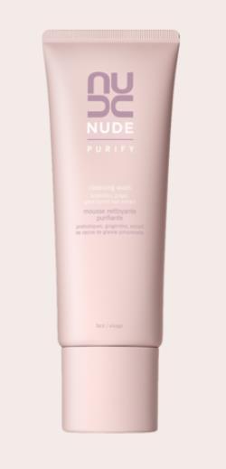 Nude Cleanser Purify Cleansing Wash A balancing foaming wash that removes impurities without drying skin.