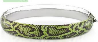 ICE GREEN SNAKE PRINTED BANGLE BRACELET SKU: BSY 121956 Go edgy after dark with this hot bangle from our