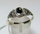 925 Ladies Silver Ring W/3 Blue Topaz Stones (Tested below the level of