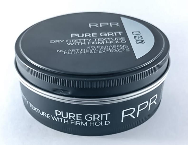 RPR PURE GRIT STYLING DRY GRITTY TEXTURE WITH FIRM HOLD A styling grit for dry gritty texture and a firm