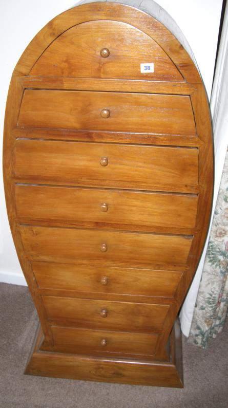 fish shaped chest of 8 drawers 38