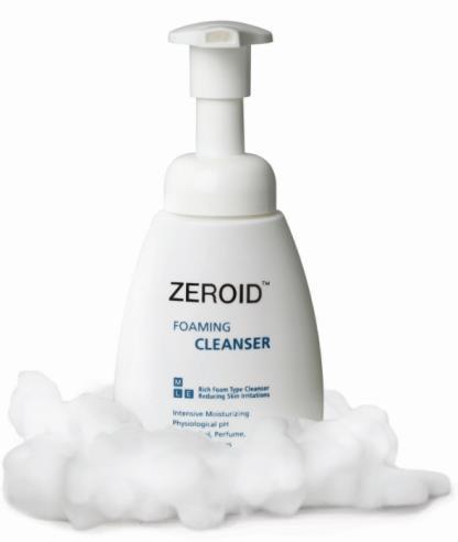 ZEROID SOOTHING ZEROID Foaming Cleanser is a gentle foam type cleanser without alcohol, perfume, and preservatives to minimize irritation from disordered skins such as dry, sensitive, and atopic skin.