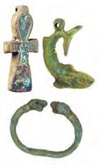 (2): Byzantine bronze cross pendant with Jesus.