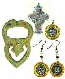 Retail:$900/Holiday Price:$500 03639. (3): Byzantine bronze cross. Loop at the top for wearability.