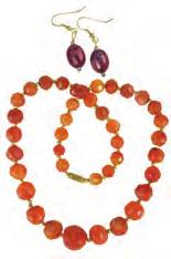 2040-1786 BC (1 ¾ ); Roman faceted carnelian beads necklace, restrung.