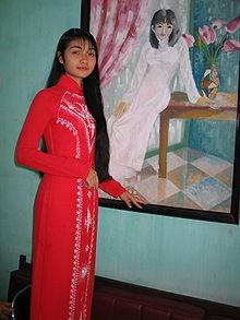 Eastern culture Vietnamese wedding Ao dai Many wedding dresses in China, India (wedding sari) and Vietnam (in the traditional form of the Ao dai) are colored red, the traditional color of good luck