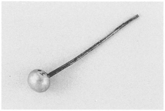 The head of the pin consists of two gold sheet hemispheres mounted onto a silver shaft. Washington, D.C.