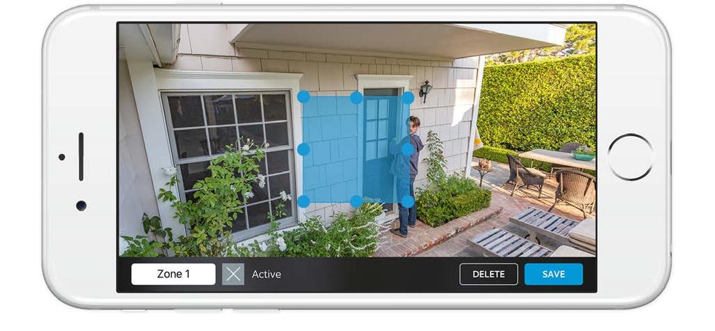 Motion Detection To receive Motion Alerts, set up one or more Motion Zones. These are customizable areas of the camera view that you select for motion detection.