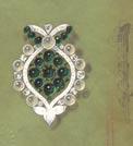 Cabochon emerald, pearl, and diamond bracelet Cartier, New York, no.