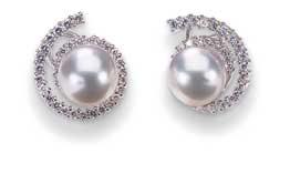 Composed of 34 and 38 graduated natural color cultured circled pearls measuring approximately from 10 to