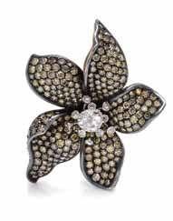 26 carats total, the second brooch containing one old mine cut diamond measuring approximately 7.78 x 7.70 mm, ten rose cut diamonds measuring approximately 1.