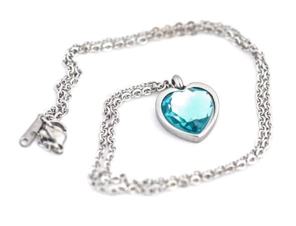 R160 ZS044B Turquoise heart