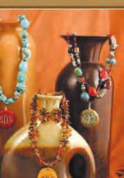 a. Chunky brown turquoise-look necklace and earring set SEN83 17 +4 $24 is so stylish with our