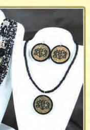 Black Zebra shell pendant P419 $22 shown on 5 strand silky cord necklace NN241 18 $24.