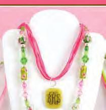 Pink/green crystal and freshwater pearl necklace NN262 $50