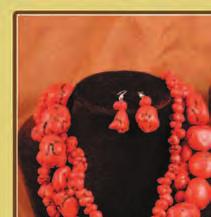 a. c. b. a. Oversized and really chunky, our 3-strand red turquoise set is a best seller!