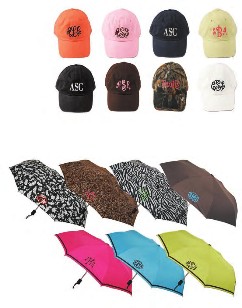 W70 Caps Look cute and sporty in monogrammed baseball caps! Great for sun, fun, and bad hair days! W70 specify color $24 Available in orange, pink, navy, lime, black, brown, camouflage, and white.