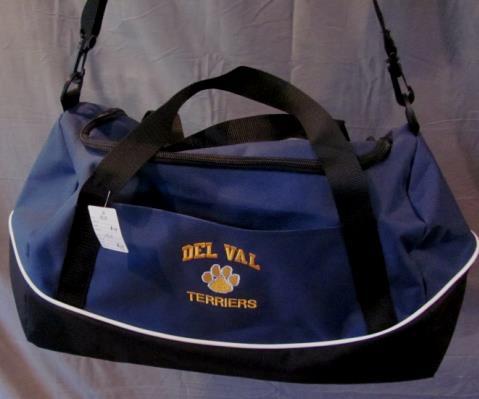Embroidered $29 #1910 Augusta navy/black/white 18 W X 10 H x 10 D Sport bag with zippered main