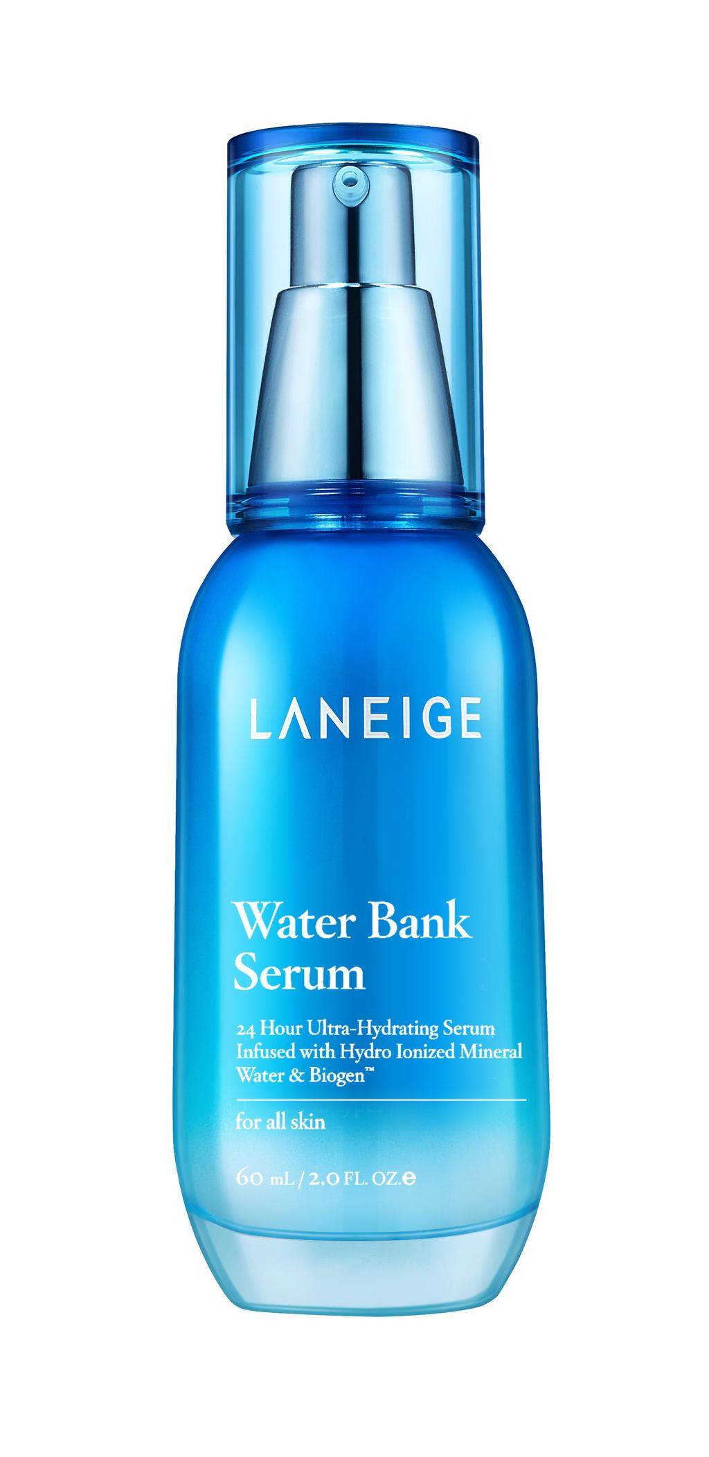 LANEIGE WATER BANK SERUM New LANEIGE Water Bank Serum is a significant advancement in skincare and, clinically proven to hydrate, protect and revitalize.