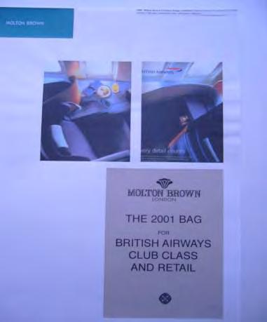 Interior Concepts Lifestyle Products- Future Brand USA British Airways Club Lounge, colour, fabrics, accessories Molton Brown Luxury