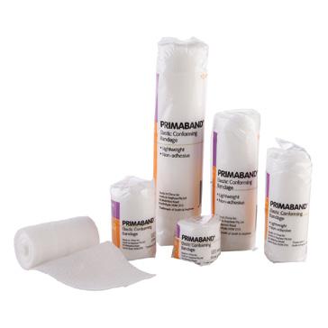 Comprehensive wound management PRIMABAND Elastic Conforming Bandage A retention bandage suitable for high-movement areas such as joints.